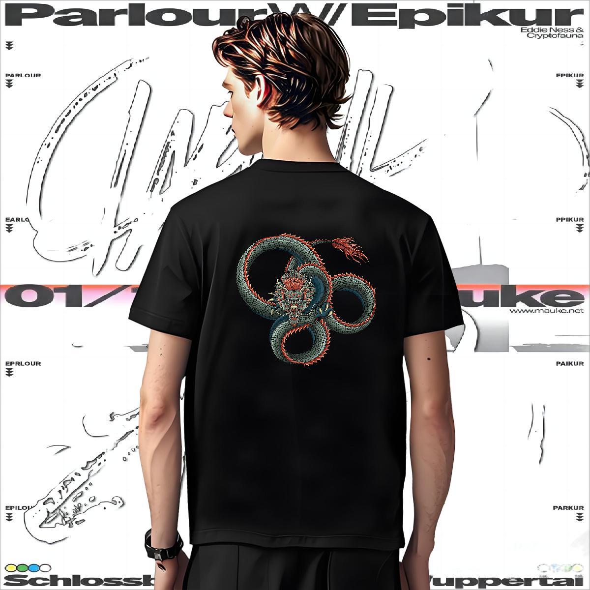 Mens T Shirts 230g 100% Cotton dragon Home Outdoor Pure Cotton DIY Printed Mens Tshirts Casual New Free Shipping Polos