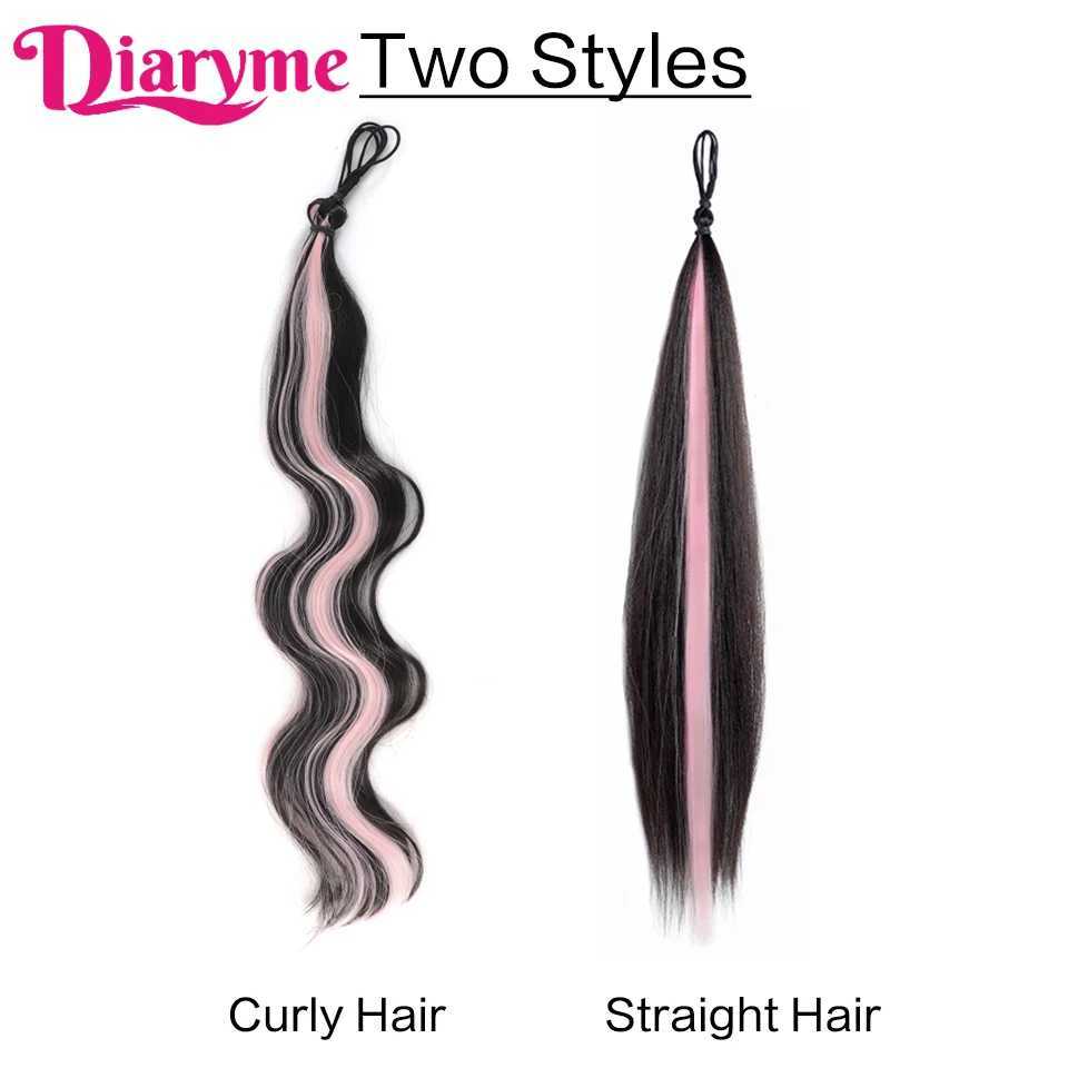 DIY Self Curling Hair Bunch Wig Synthetic Curly Ponytail Hair Bunch Hair Extension Braid Lazy Fluffy Fake Ponytail W240817