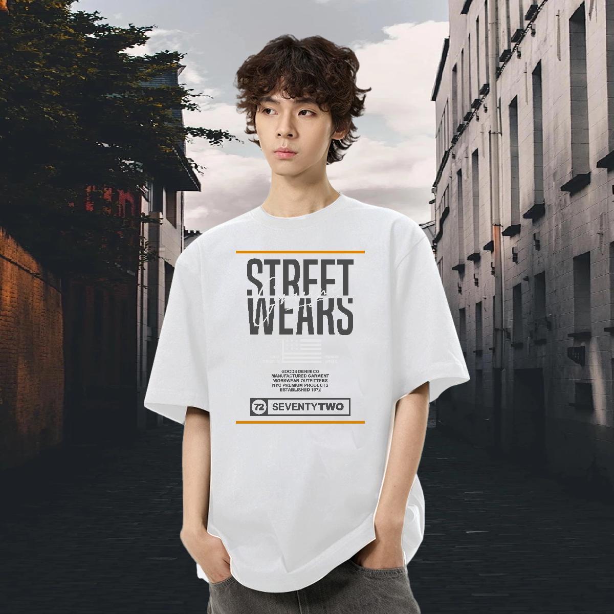 High Quality Men Tops Tees Summer Casual 100% Cotton 230g DIY Printed Breathable Crew Neck letter T Shirt For Man Fashion Designer Top Tees