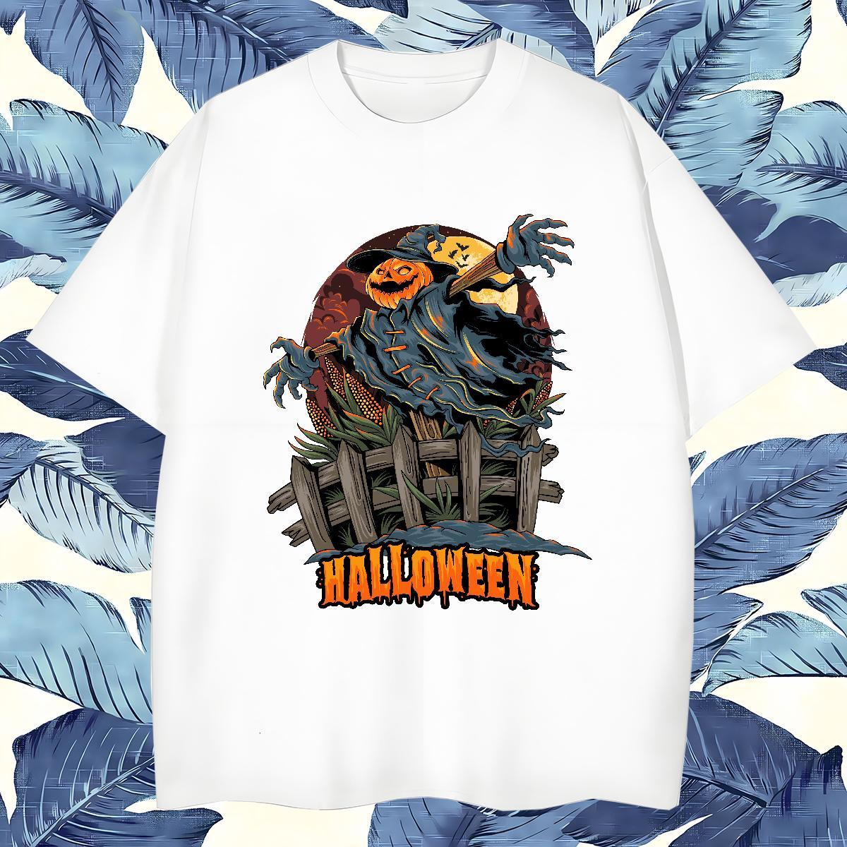 High Quality T Shirt For Man scarecrow O-Neck Short Sleeve Street wear Hip Hop Black Oversized 230g Pure Cotton Tshirts New Designer Clothings