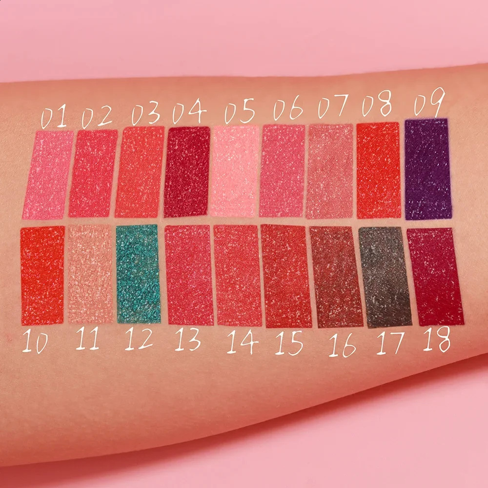 Matte Glitter Liquid Lipstick Diamond Shiny Lip Gloss Waterproof Long Lasting Pearl Lipgloss Women Lip Tint Makeup Cosmetics 240819