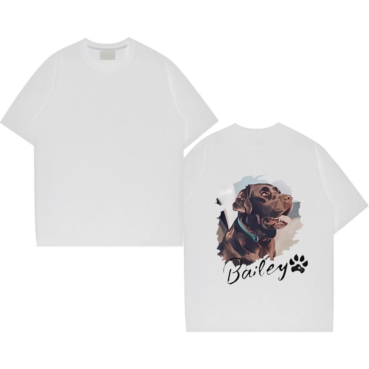 Wholesale Men Tops Tees dog Anime Printing Street 230g Pure Cotton Clothes Breathable Unisex T shirt Custom Printed