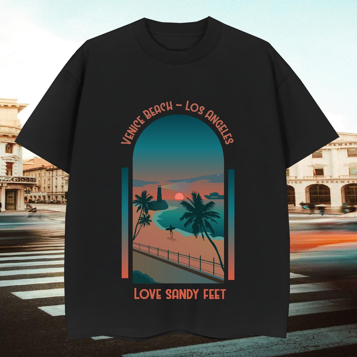 Loose Mens Tshirts Sports Casual 100% Cotton 230g Floral Print Breathable Short Sleeve sea Men T Shirts DIY Customized Wear