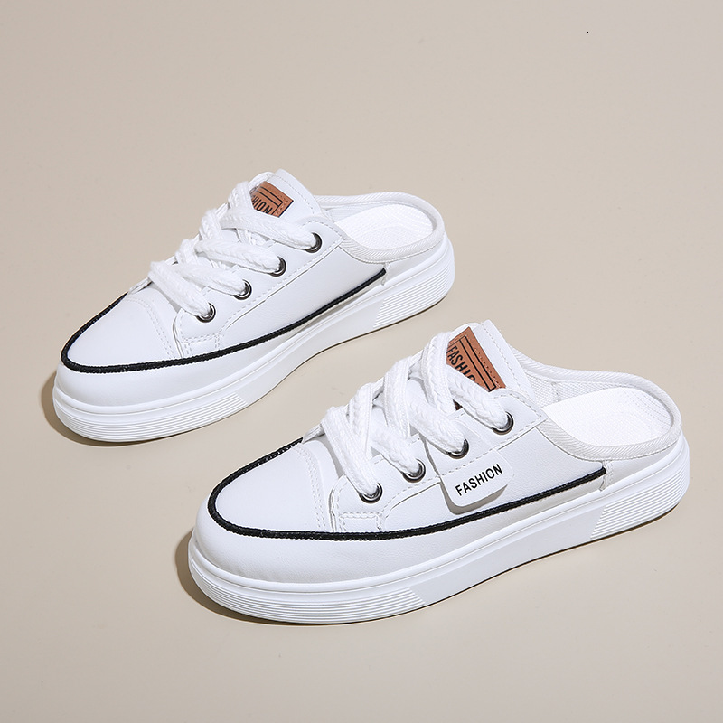 Ddmysports Little White Women S Summer New Korean Edition Instagram Female Student Casual Alf Drag Versatile Board Shoes Trendy Street Shoot Q OUTDOOR