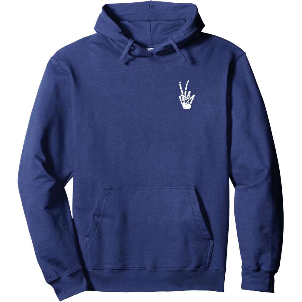 Hoodie For Mens Womens Skeleton Hand Peace Sign Bone Pullover Hoodies Sweatshirt Jacket Long Sleeve Free shipping