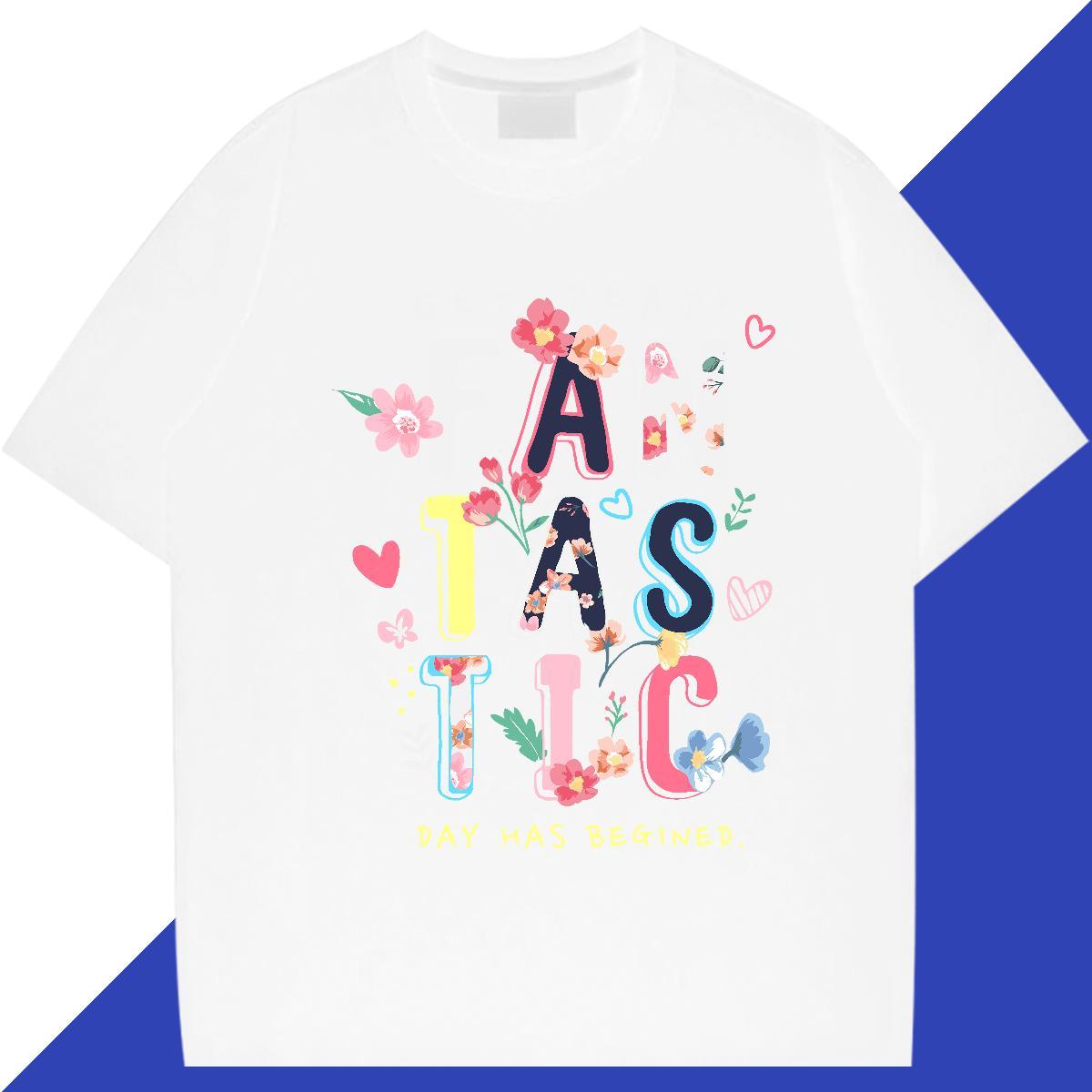 TOP Quality Tshirt for Man Woman Street wear Hip Hop 230g Pure Cotton DIY Printed Crew Neck letter T Shirt For Man Wholesale Clothings