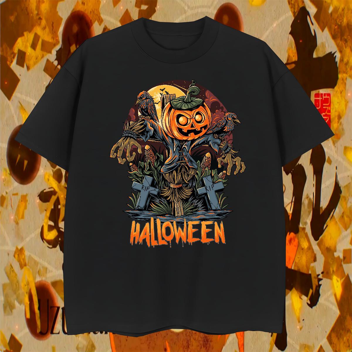 Brand Man T Shirts pumpkin Breathable Short Sleeve Sport Graphic 230g 100% Cotton Men Tshirts DIY Customized Clothes