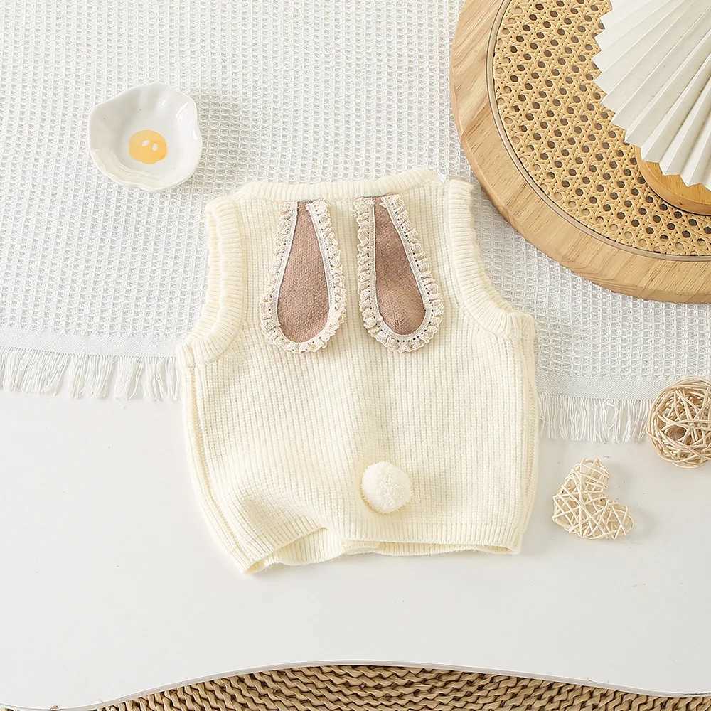 Girls Knitted Vest Spring Summer 2024 Children Woolen Jersey Sweaters Tops For Baby Outerwear Clothes Kids Costume Outfits 5 6YXJ240819