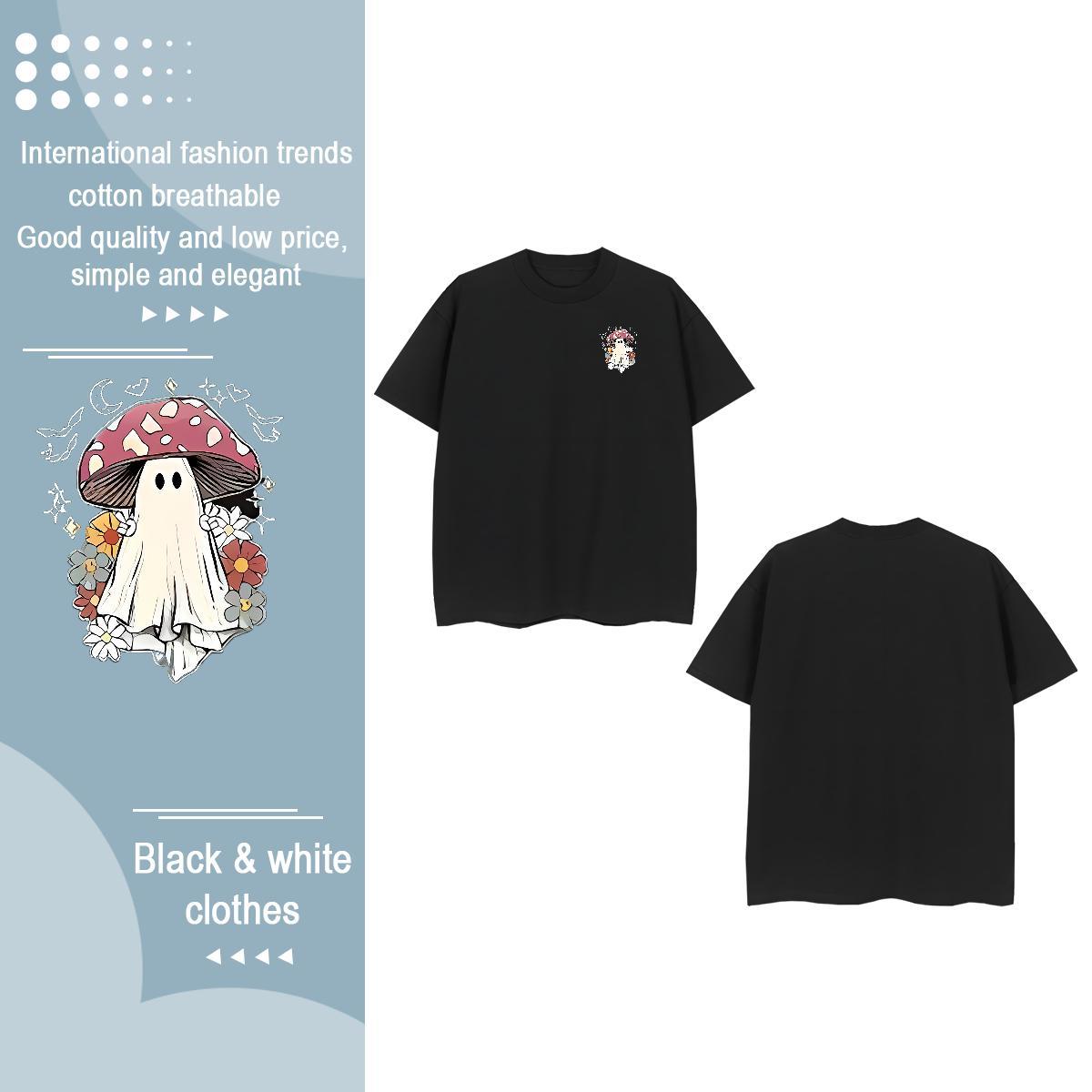 New Arrival Men Clothes T-Shirt monster Anime Printing Street 230g 100% Cotton Tops Crew Neck Breathable Wholesale T shirt DIY