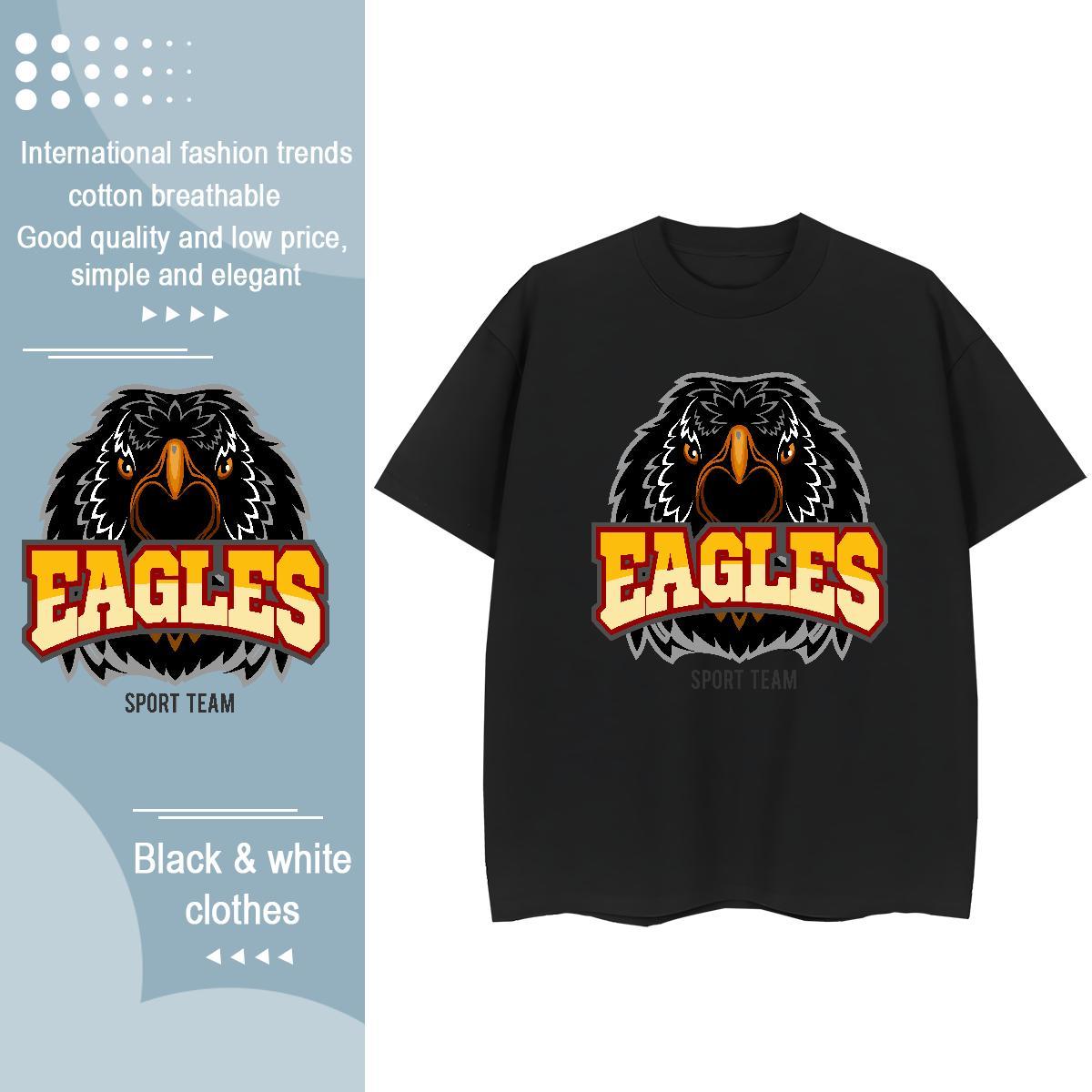 Classic Women Tshirts Beach Breathable Crew Neck Tees Shirts Comfortable 230g Cotton eagle Plus Size Custom T shirt