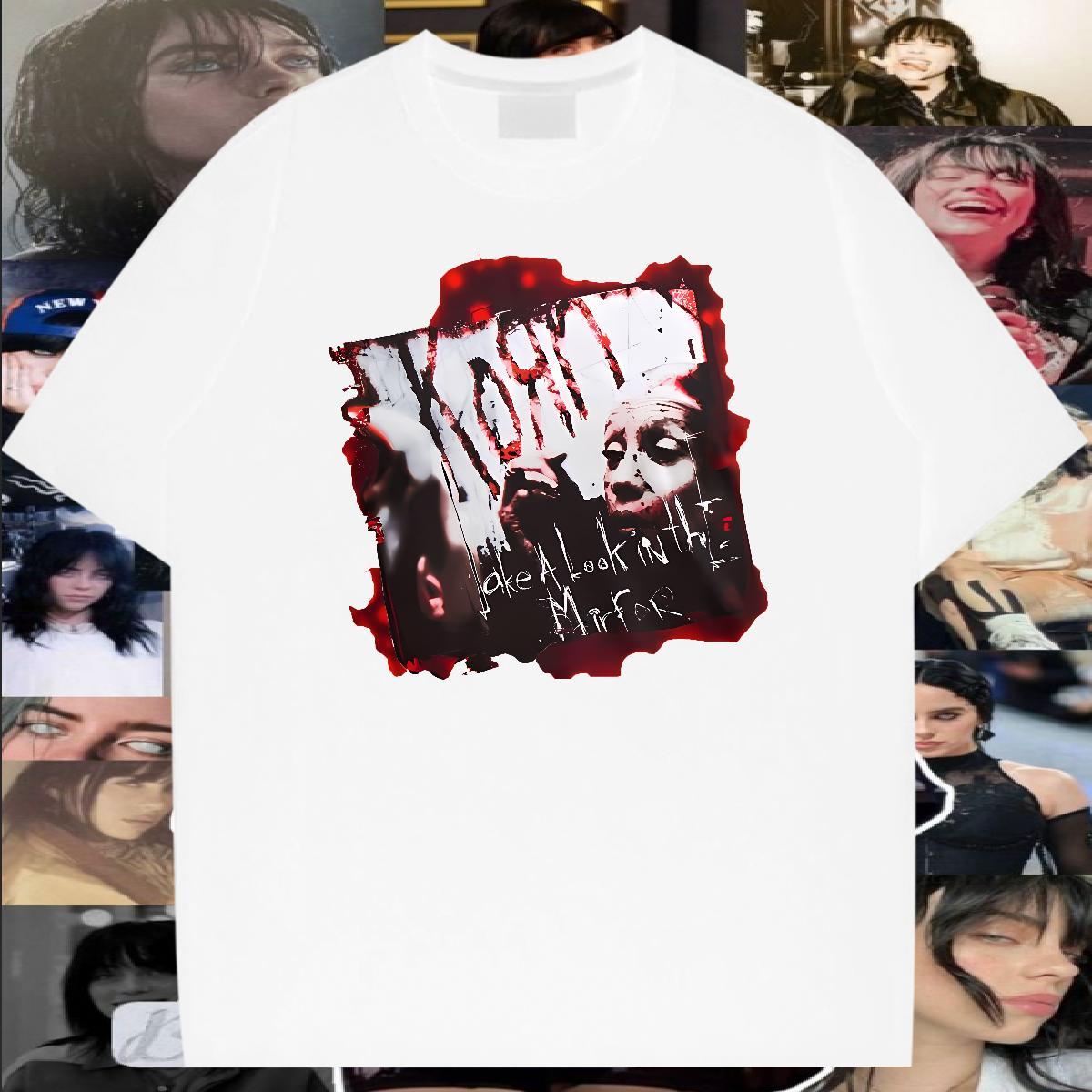 New Arrival scary Couples T Shirts 230g Pure Cotton Man T Shirts Customized Print Home Outdoor Breathable Crew Neck High Quality Tees