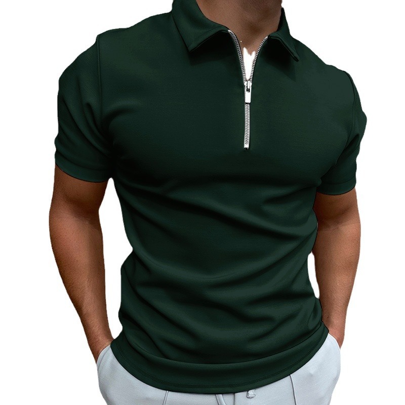 High-Quality Mens Cotton Polo Shirt with Lapel Fashion Korean Inspired Short Sleeved Summer Top R240820