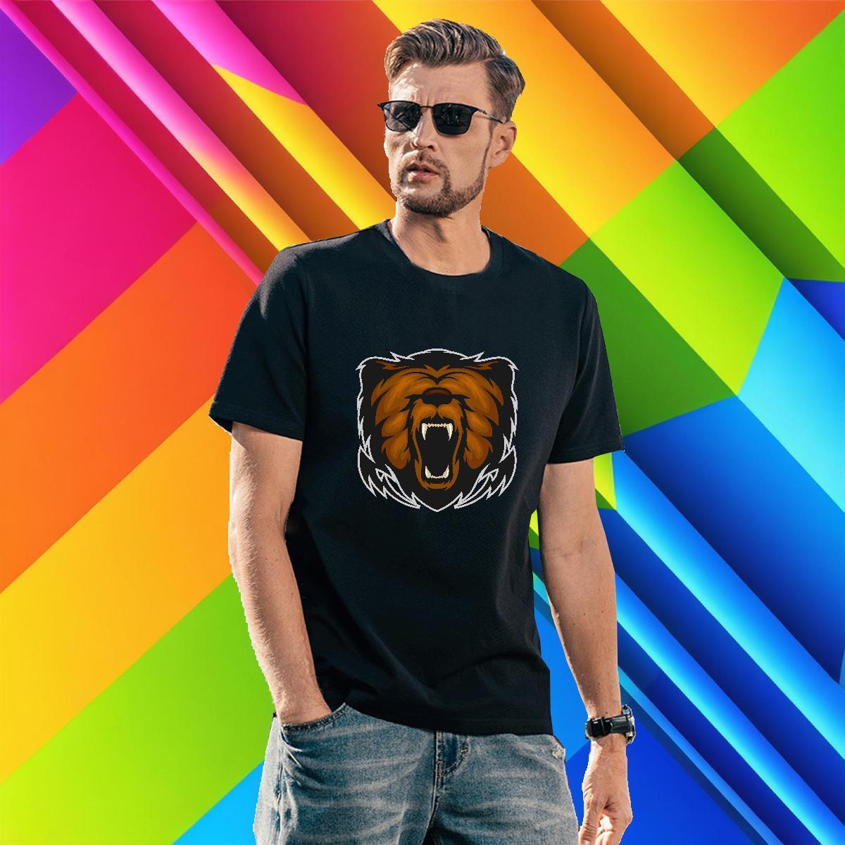 Brand Men T Shirts lion O Neck Short Sleeves Hip Hop Plus Size Custom 230g Cotton Mens Tshirts Fashion Wear