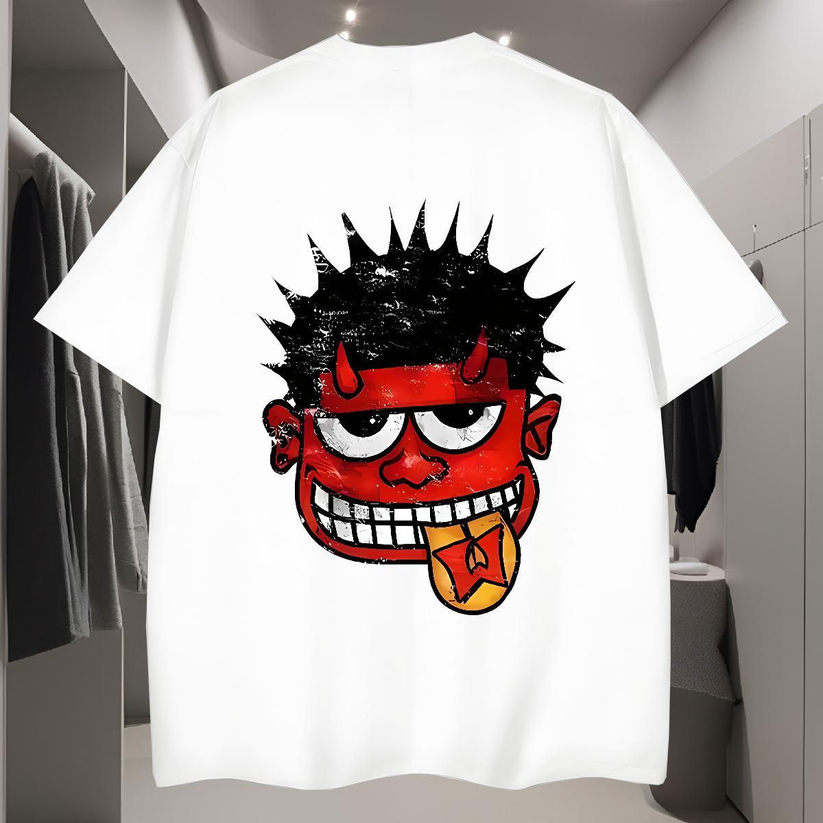 Man T Shirts 100% Cotton 230g cartoon Home Outdoor O Neck Short Sleeves Plus Size Cartoon Tshirt for Man Woman Fashion Designer Loose Fit Polos