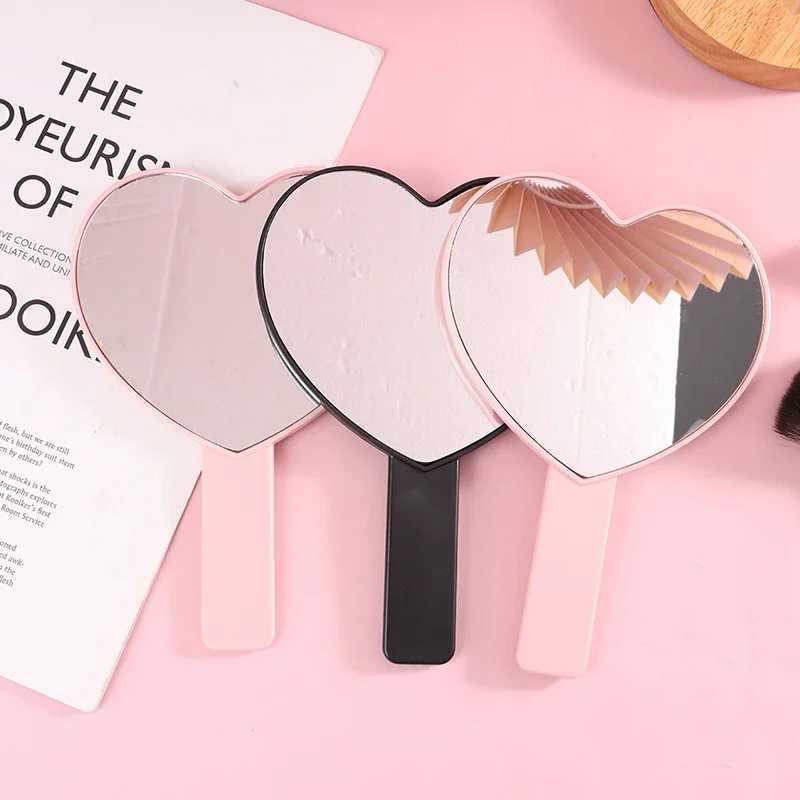 Handheld Heart-shaped Eyelash Mirror Eyelash Inspection Mirror Makeup Gadgets Vanity Mirror Girl Gifts Y240819