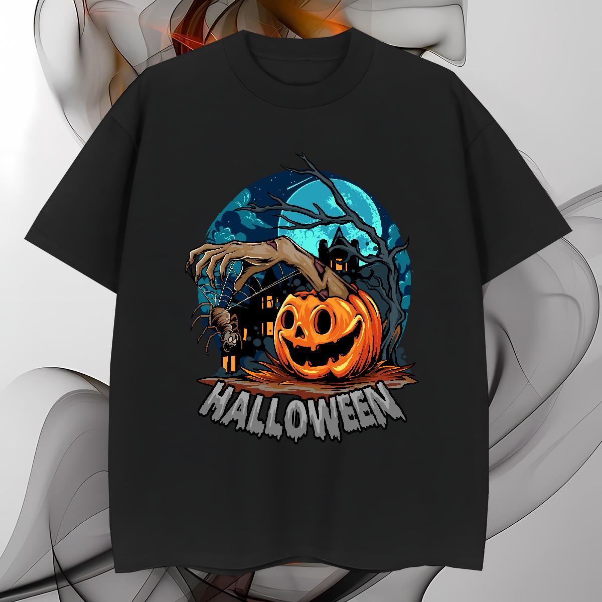 Unisex Man T Shirts pumpkin Breathable Crew Neck Hip Hop Street Custom Print Plus Size 230g Pure Cotton Mens Tshirts Fashion Design Polos