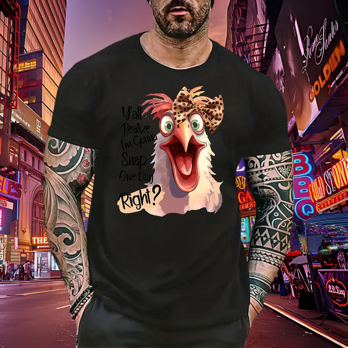 Classic T-Shirts for Men cock Short Sleeve Soft Hip Hop Oversized 230g Pure Cotton Men Tops Tees DIY Customized Clothes
