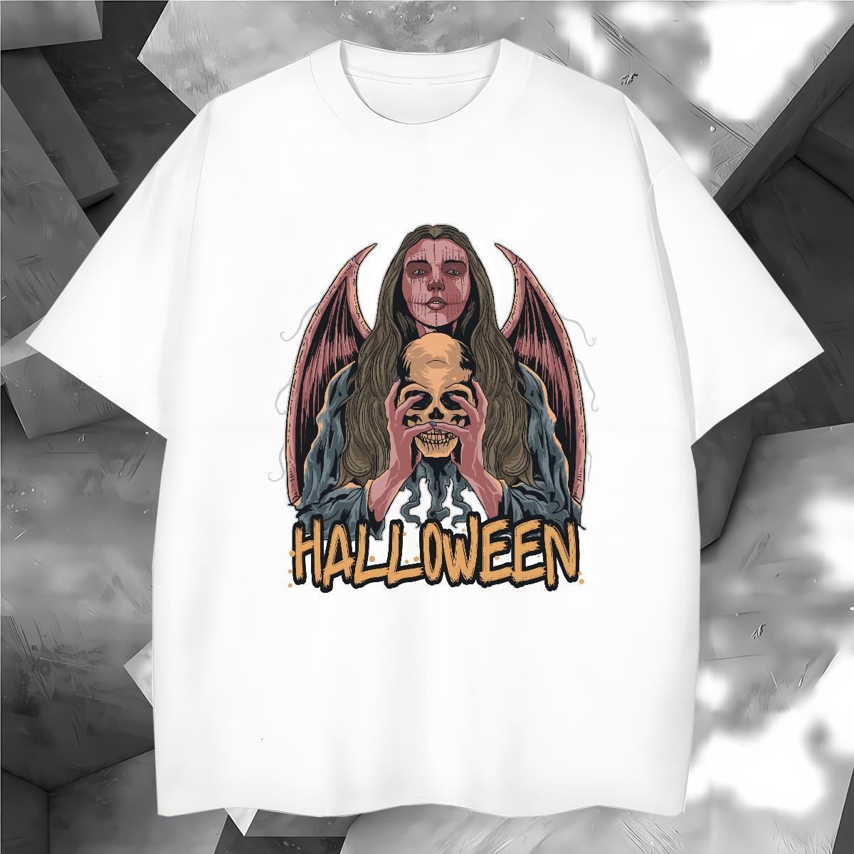 Stylist Mens Tshirts halloween Daily Wear 230g 100% Cotton Clothings Breathable Soft Loose T Shirt For Man DIY Logo Oversized