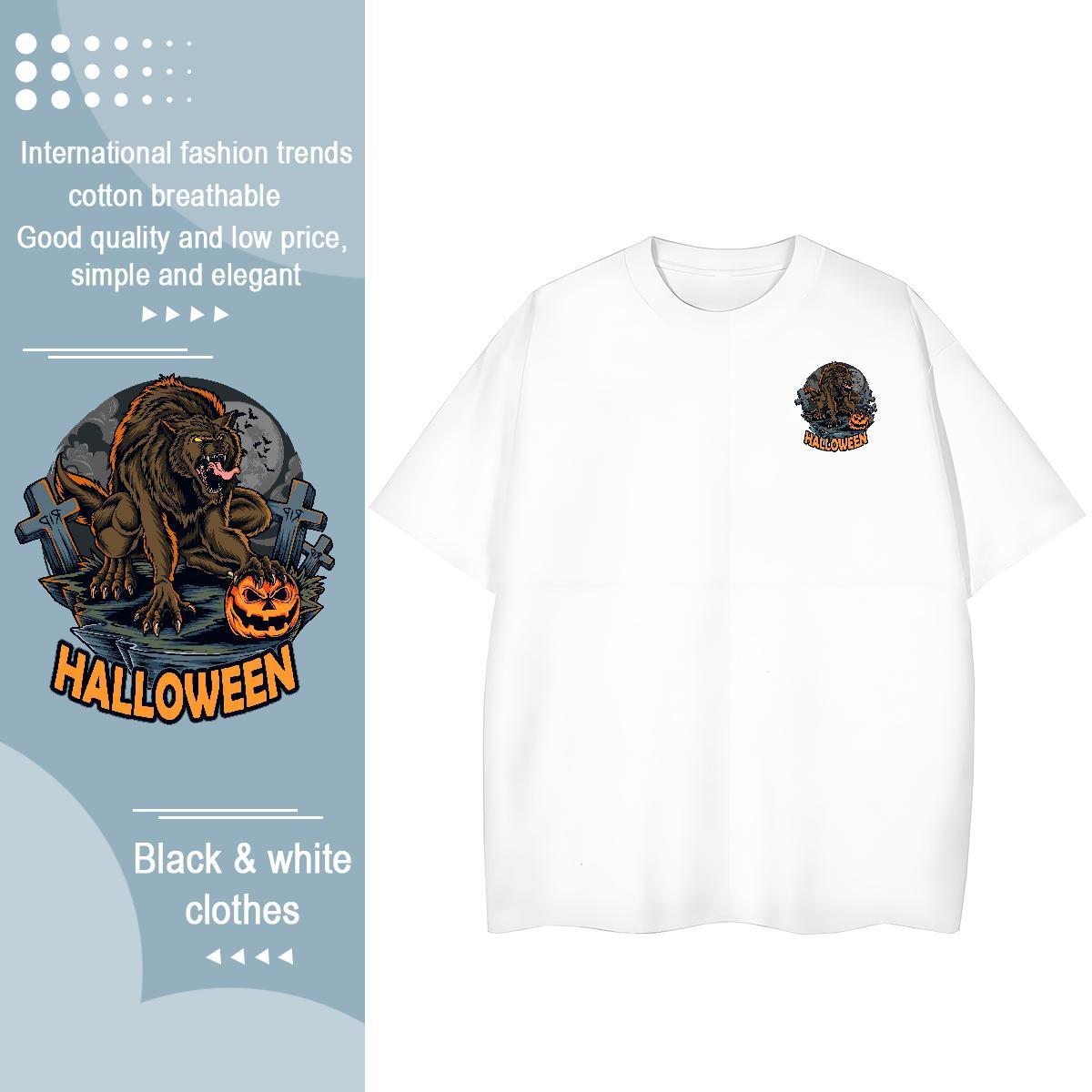 Custom Mens Tshirts pumpkin Hip Hop Street 100% Cotton 230g Tops Crew Neck Brand T-Shirts for Men Custom Printing