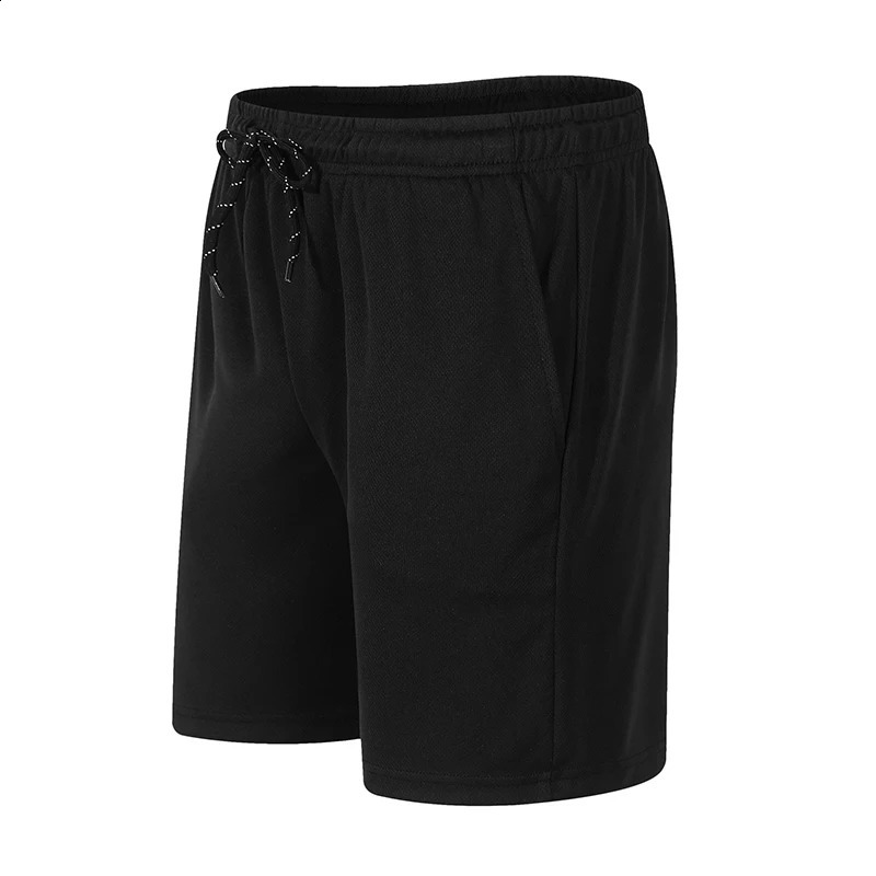 Mens mesh shorts breathable and quick drying gym running solid color daily sports 240819