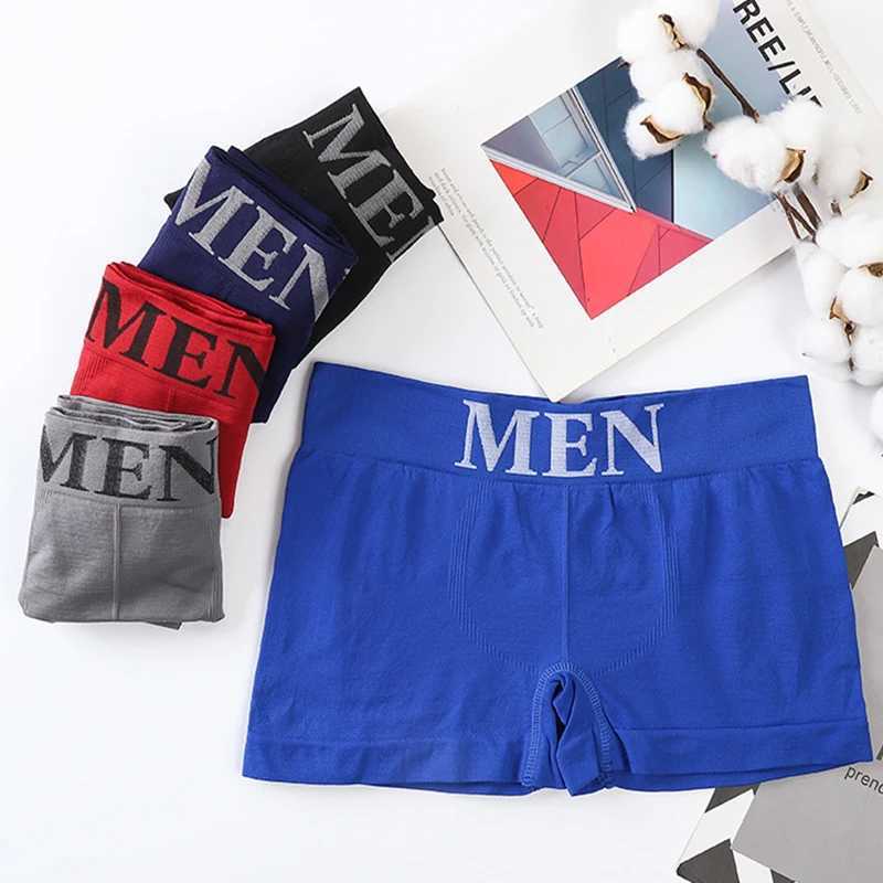 Lot Mens Panties Underwear Boxers Breathable Man Boxer Solid Underpants Comfortable Male Brand Shorts Black Blue UnderwearXJ240815