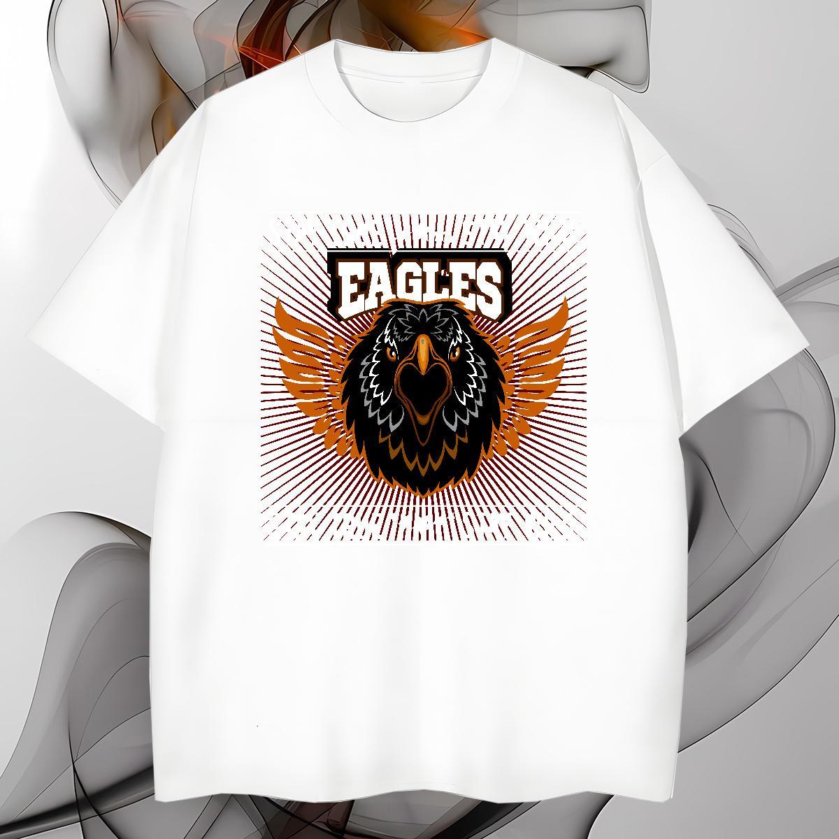 Fashion Designer Men Clothes T-Shirt eagle Casual 100% Cotton 230g Tops Tees Crew Neck Comfortable T Shirt For Man Custom Print Oversized