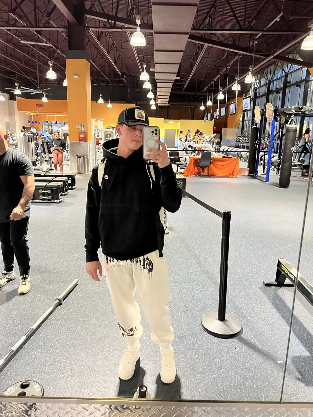 Spring And Autumn Lazy Casual Sweatpants Silk Screen Printed Hair Band Pants Running Fitness High Street Wash Texture 240815
