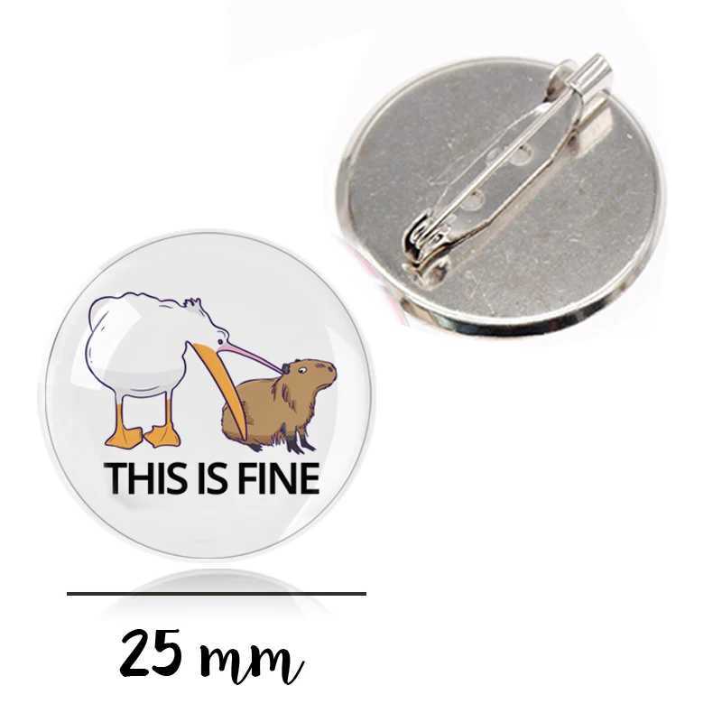 Capybara Brooches Badge Pin Kawai Cartoon Animal Fun Brooch Harajuku Clothing Decoration Money Bag Accessories W240815