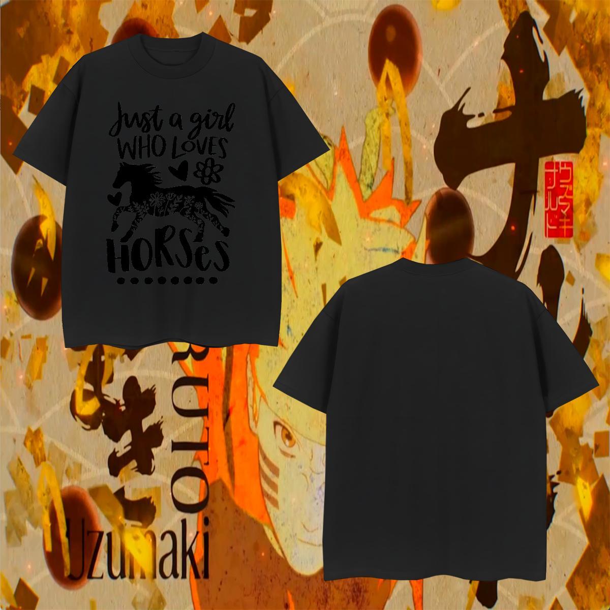 Unisex T Shirt For Man horse Breathable Crew Neck Street Casual Black Oversized 230g Cotton Men Tees DIY Tshirts