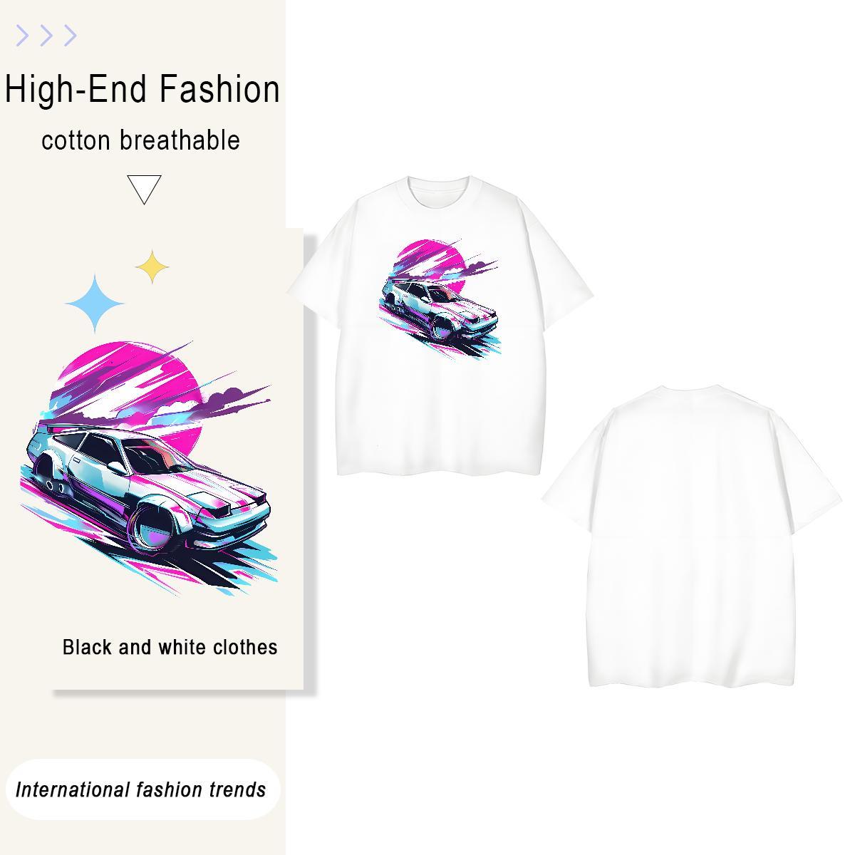 Wholesale sun 230g Pure Cotton Mens Tshirts Spring Summer Short Sleeve Soft T shirt Fashion Casual DIY Printed Tees Shirts