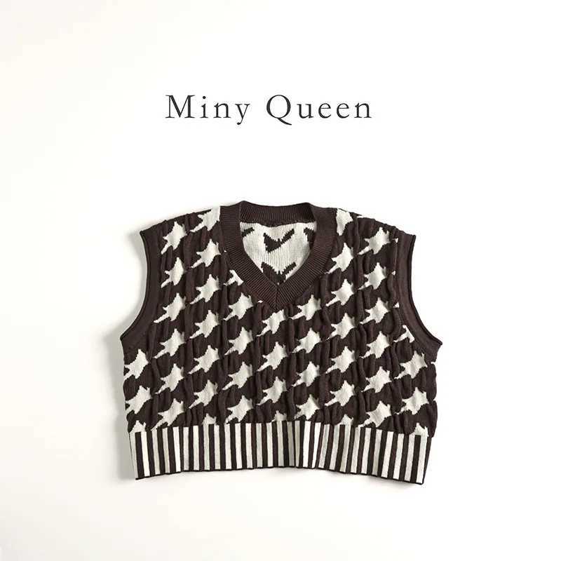 Autumn New Children Sleeveless V-neck Vest Toddler Baby Knitted Sweater Coat Cotton Boys Girls Casual Knitwear Kids ClothesXJ240819