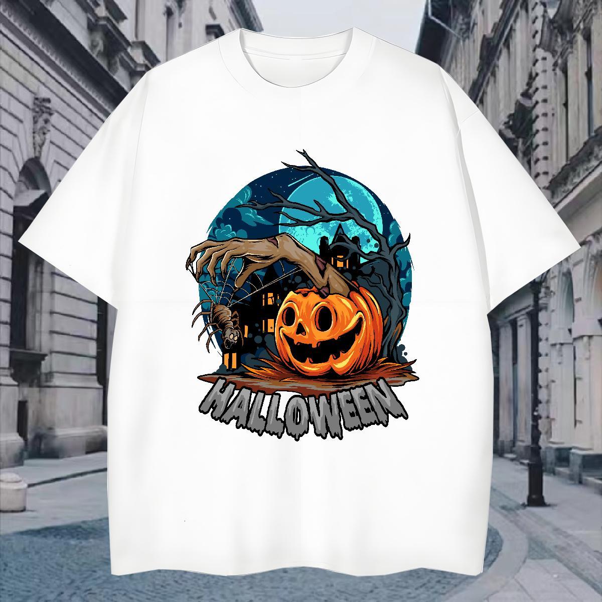 Popular Man T Shirts halloween Breathable Crew Neck Hip Hop Customized 100% Cotton 230g Mens Tshirts New Designer Tops Shirt