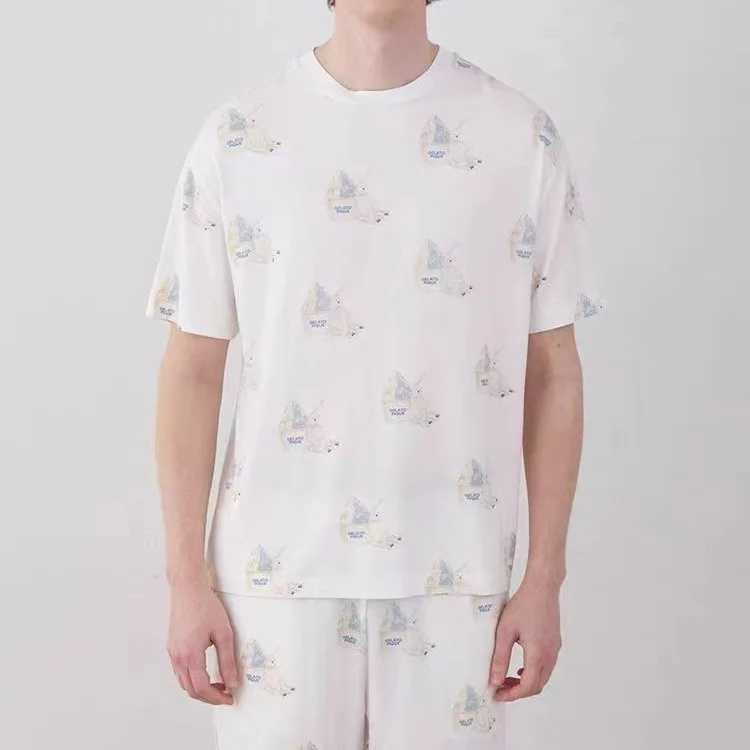 Mens short sleeved T-shirt mens pajamas pajamasW240719