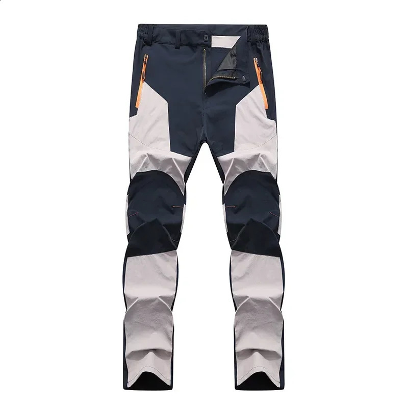 Patchwork Mens Hiking Pants Sports Waterproof Trousers Summer Windproof Climbing Wear-resistant Breathable Pants 240820