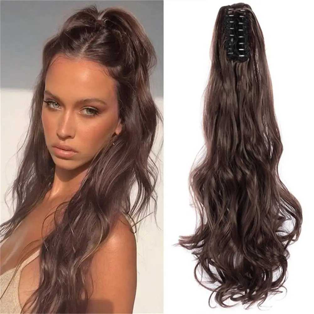 2024 Womens Fashion Wig - New ponytail wig suitable for women with long curly hair invisible clip ponytail hair extension W240817
