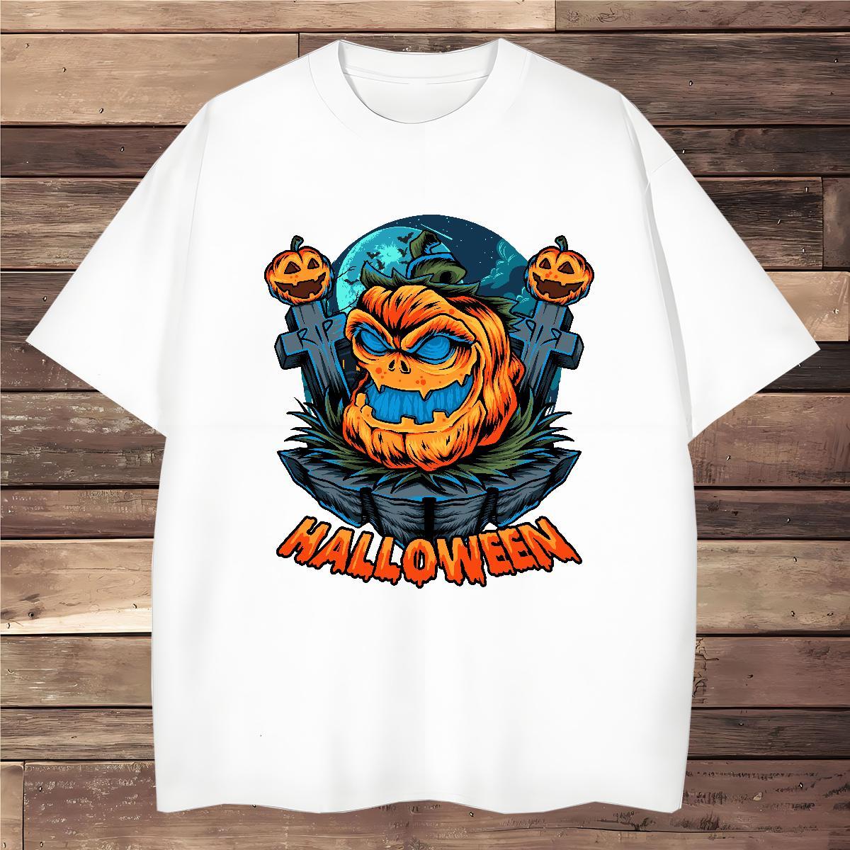 Designer T shirt halloween Breathable Soft Sports Casual Custom Printed 230g Pure Cotton Tshirt for Man Woman New Arrival Tees Shirts