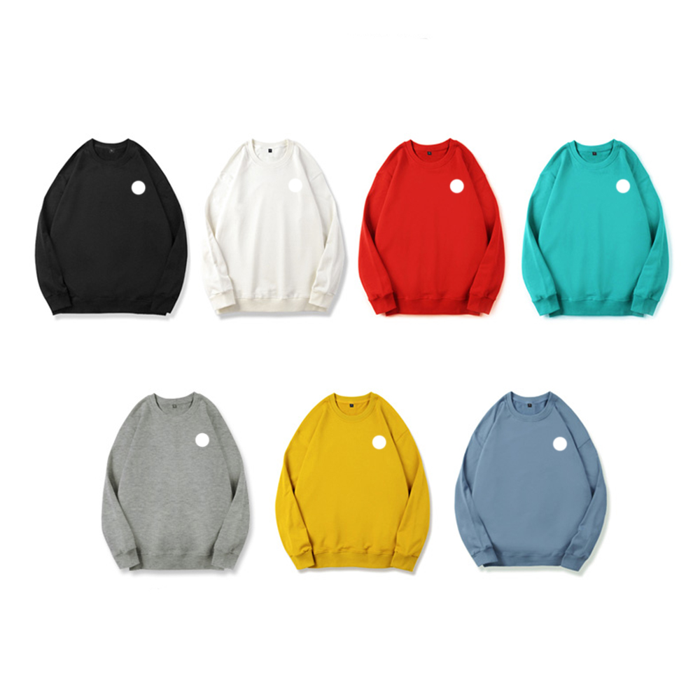 Designer Hoodie Mens Jumper Embroideried Patch Round Neck without Hood 100% Terry Cotton 320gsm Anti-pilling Nun-deformation Autumn Spring Clothes