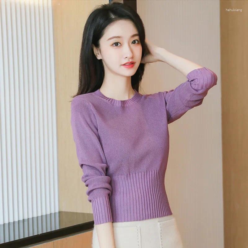 Women's Petite Knitted Sweater | Cropped Crew Neck For Layering