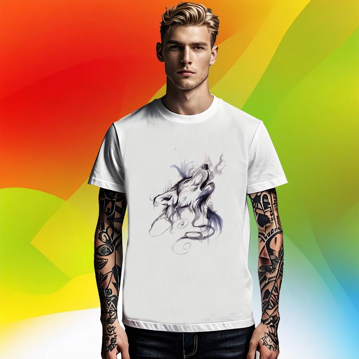 Designer Mens Tshirts wolf Street 100% Cotton 230g Wear Crew Neck Soft T Shirts Men Customized
