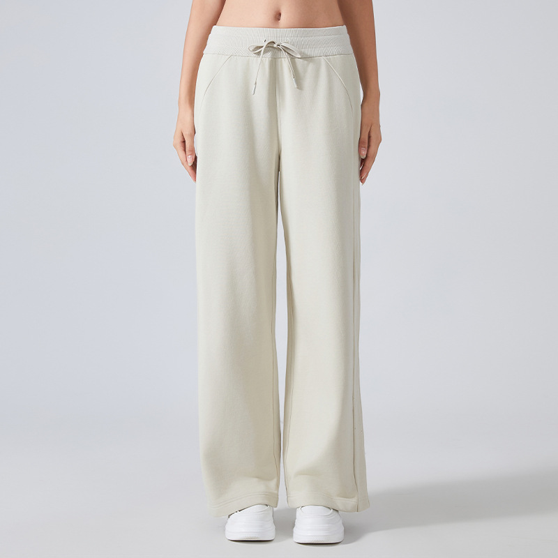 LLL134 Womens Fleece Pants Trousers Yoga Loose Pants Jogger Sport Gym Running Casual Long Pant Straight leg Autumn and Winter DAW134