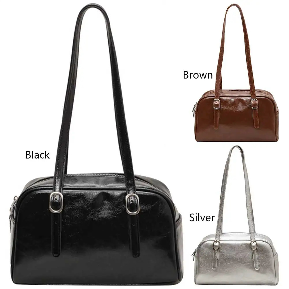 Women Shoulder Bag Solid Color Fashion Handbag with Adjustable Strap Satchel Purse Underarm for Work Shopping Travel 240819