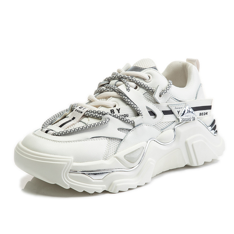 Ddmysports Dad S Autumn New Women Thick Sole Eightening Casual Running Versatile Genuine Leather Sports Shoes OUTDOOR