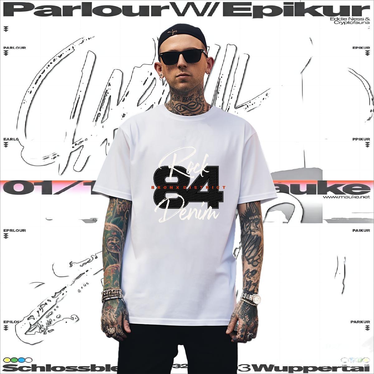 Brand 84 T Shirt For Man Street Casual Tshirt for Man Woman 100% Cotton 230g Customized Breathable Short Sleeve DIY Printed Tops Tees