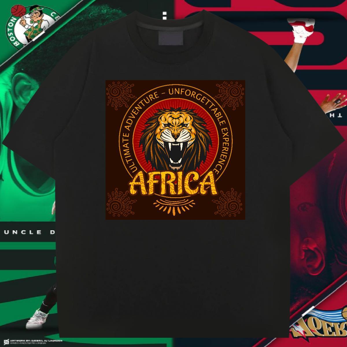 Classic Man T Shirts lion Breathable Crew Neck Hip Hop DIY Anime 100% Cotton 230g Tshirt for Man Woman 2024 Summer Clothes