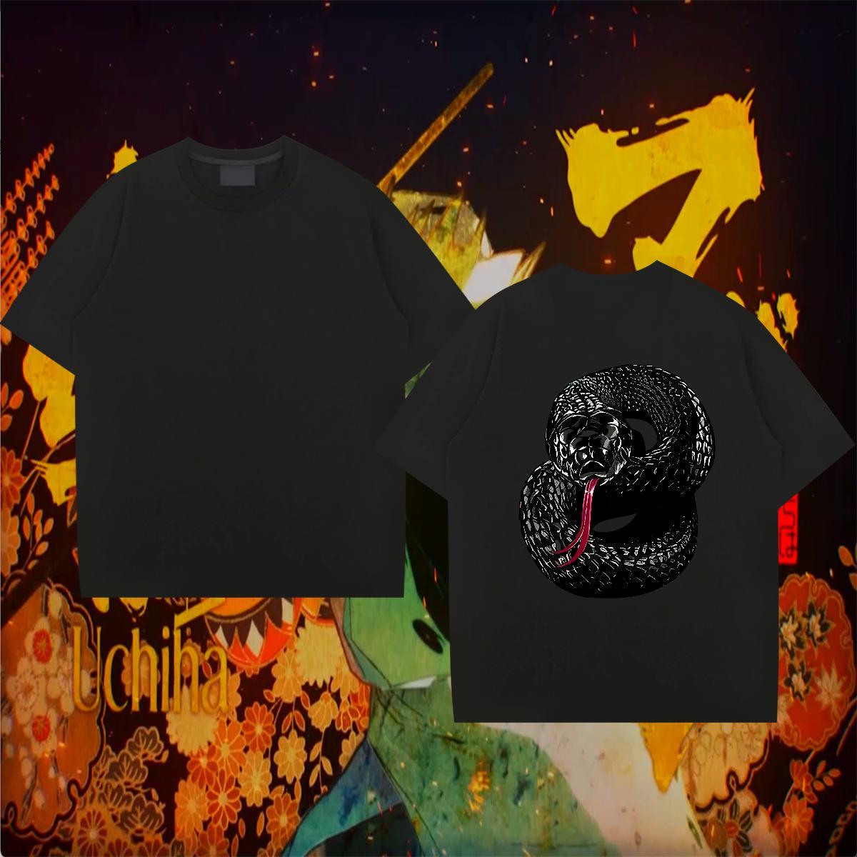 DIY Tshirts snake High Street Hip Hop 230g Pure Cotton Polos Short Sleeve O-Neck Brand T-Shirts Customized Print