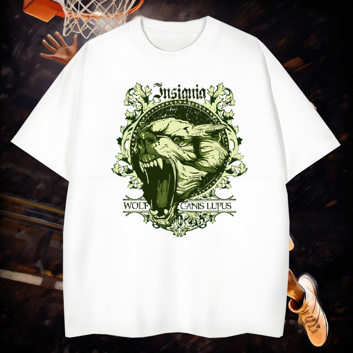 Custom Men Tees lion Casual 230g Cotton Clothings Pure Cotton Unisex Mens T Shirts Cartoon Printing L-4XL