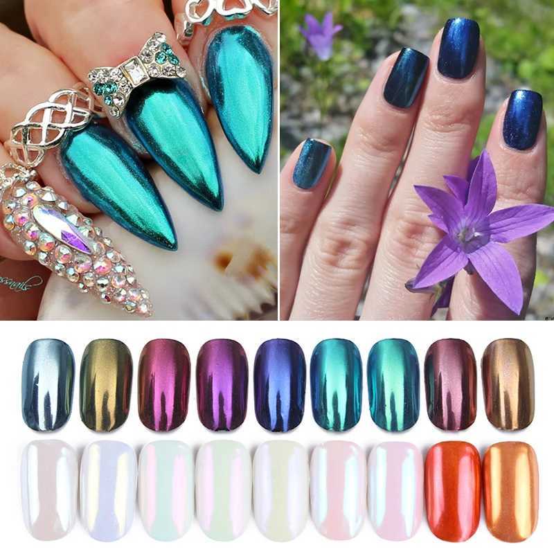 BORN PRETTY Mirror Glitter Nail Chrome Pigment Dust Power Pearl White Rubbing Powder Nail Glitter Nail Art Decorations ToolXJ240815