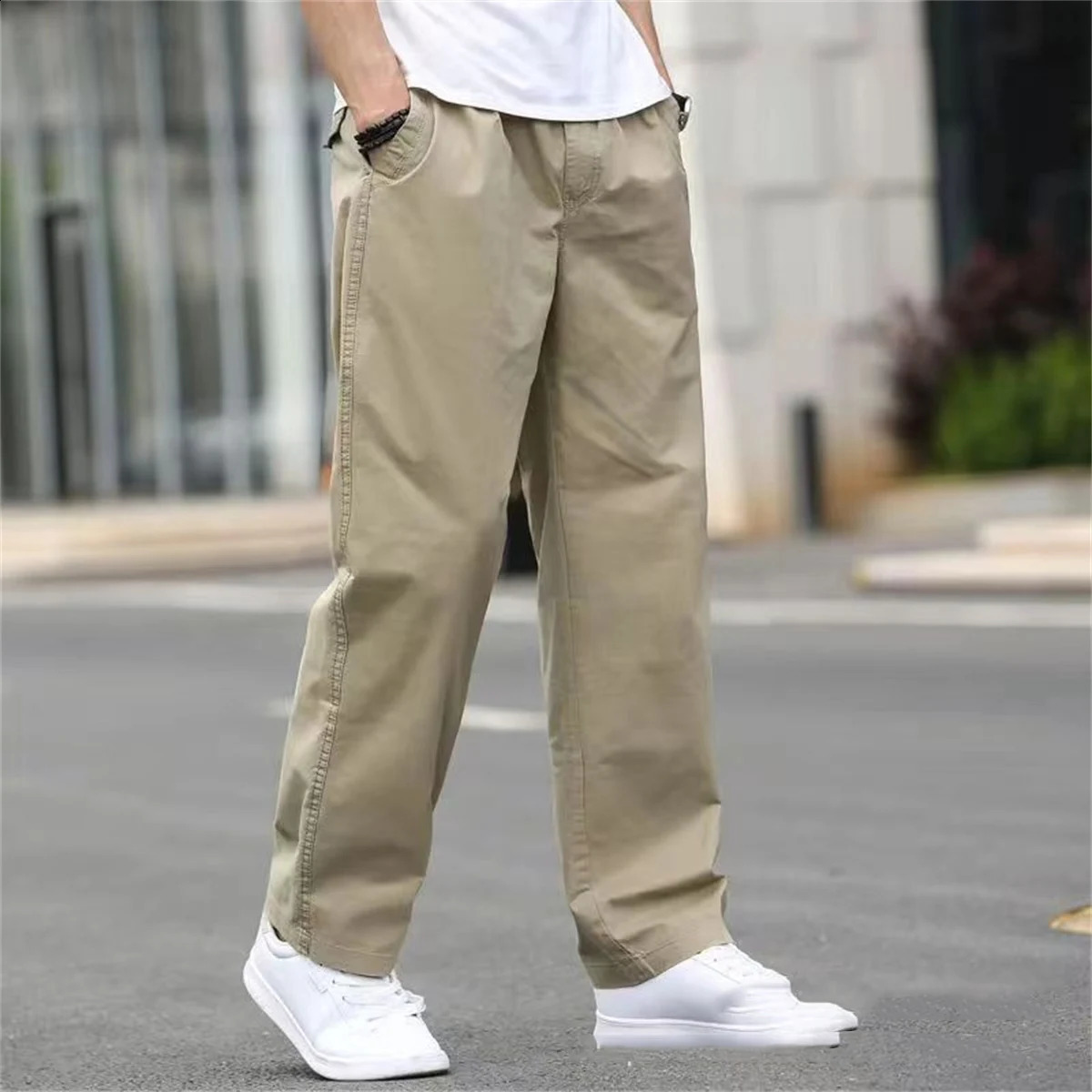 Mens Cargo Pants Summer Spring Cotton Work Wear Cotton Large Size Casual Climbing Joggers Sweatpants Hombre Autumn Trousers 240819 - view 7