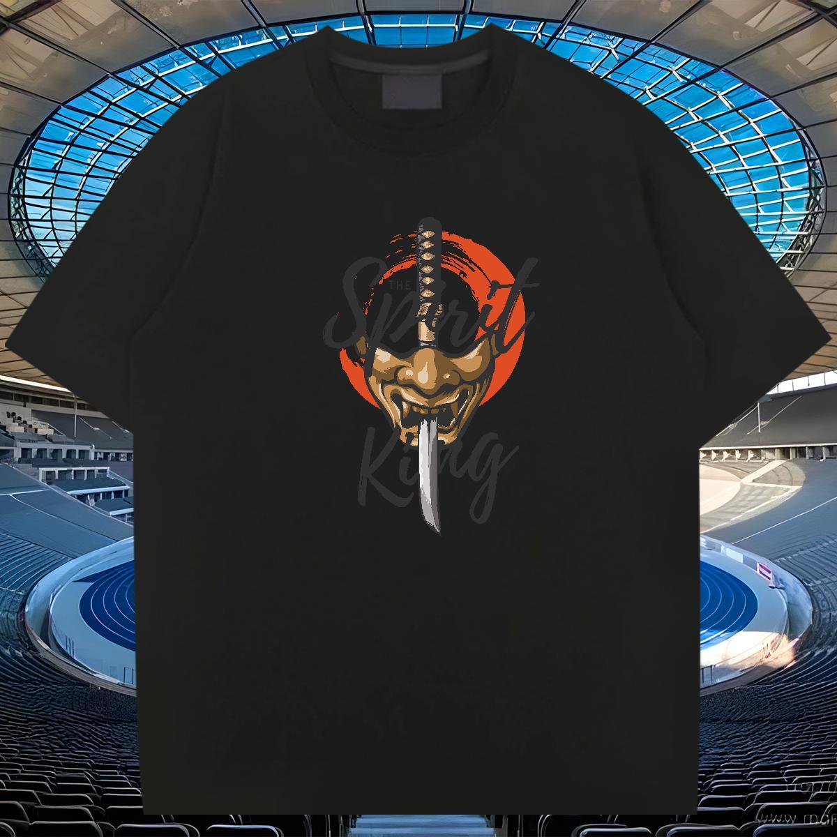 Cool Men Tees Street Wear 230g 100% Cotton Customized Print Round Neck Short Sleeve rapier T Shirt For Man 2024 New Clothings
