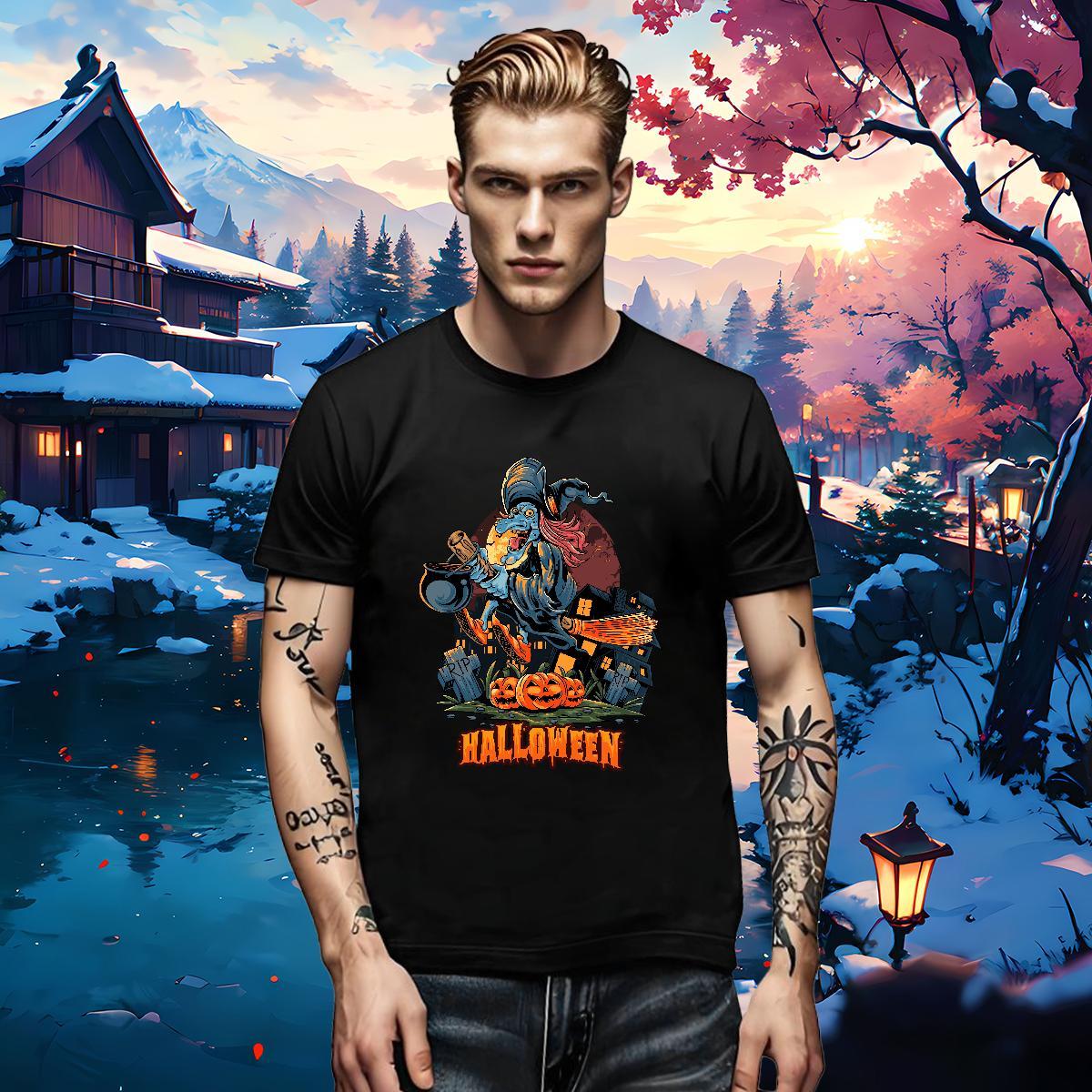 2024 New pumpkin Men Clothes T-Shirt 230g 100% Cotton Man T Shirts Custom Anime Spring Summer Breathable Popular Polos